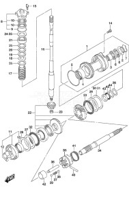 Outboard DF 140A drawing Transmission (C/R)