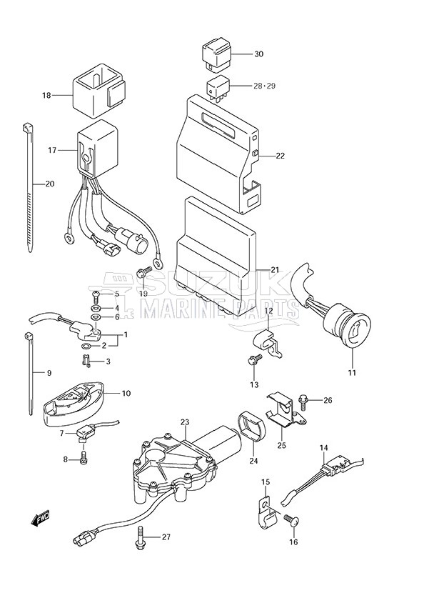 PTT Switch/Engine Control Unit