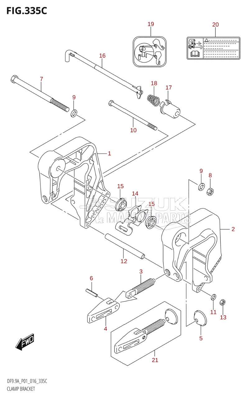 CLAMP BRACKET (DF9.9A:P01)