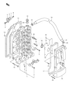 Outboard DF 115 drawing Cylinder Head