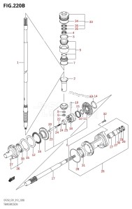 DF225Z From 22503Z-310001 (E01 E40)  2013 drawing TRANSMISSION (DF200T:E40)