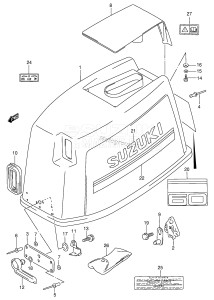 DT60 From 06002-030001 ()  2000 drawing ENGINE COVER (DT60WM /​ WQ ~MODEL:97)