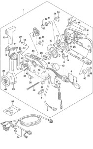 DF 25A drawing Remote Control Tiller Handle w/Power Tilt