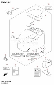 DF60A From 06002F-710001 (E01 E40)  2017 drawing ENGINE COVER (DF50AVT:E01)