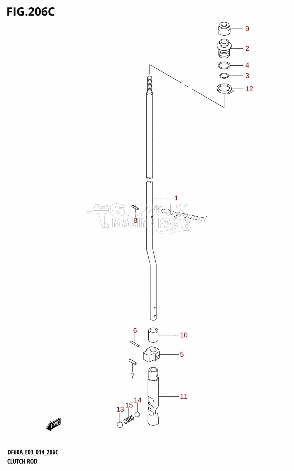 CLUTCH ROD (DF60A)