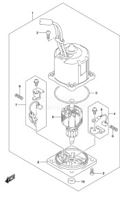 Outboard DF 250 drawing PTT Motor w/Transom (X) & (XX)