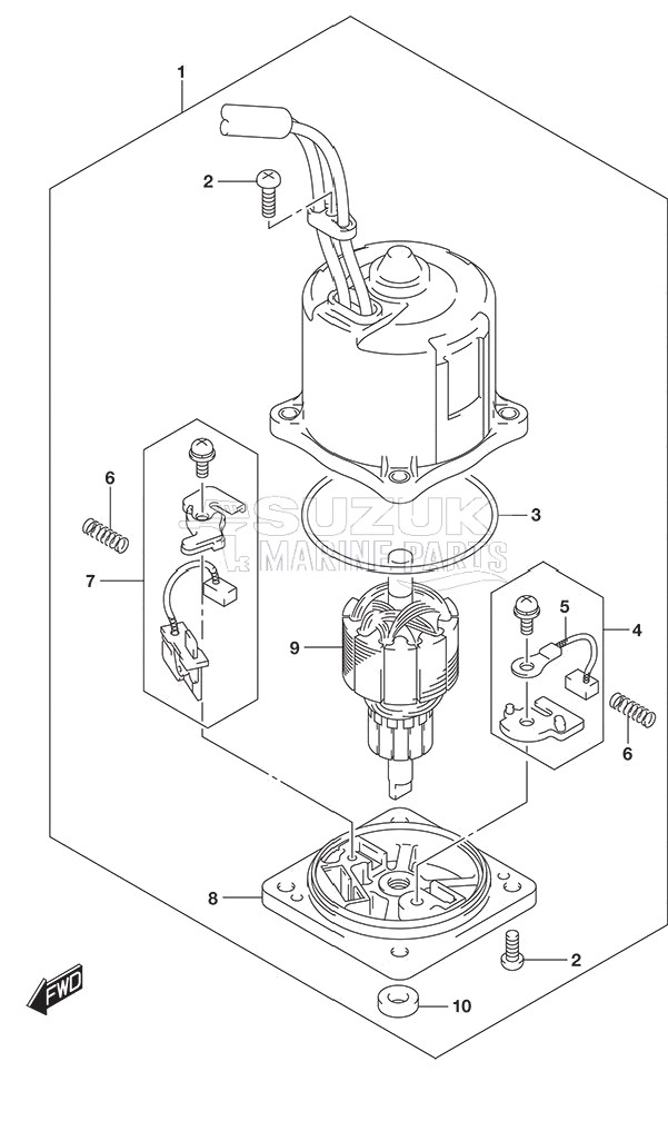 PTT Motor w/Transom (X) & (XX)