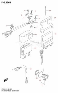 DF150AS From 15003F-440001 (E03 E11 E40)  2024 drawing PTT SWITCH /​ ENGINE CONTROL UNIT (DF175AT,DF175AZ)