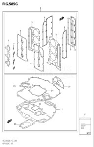 25004F-310001 (2013) 250hp E03-USA (DF250ST) DF250ST drawing OPT:GASKET SET (DF250ST:E03)