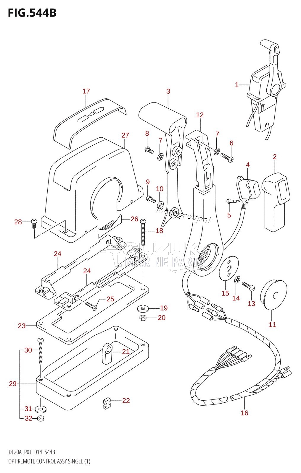 OPT:REMOTE CONTROL ASSY SINGLE (1) (DF15A:P01)