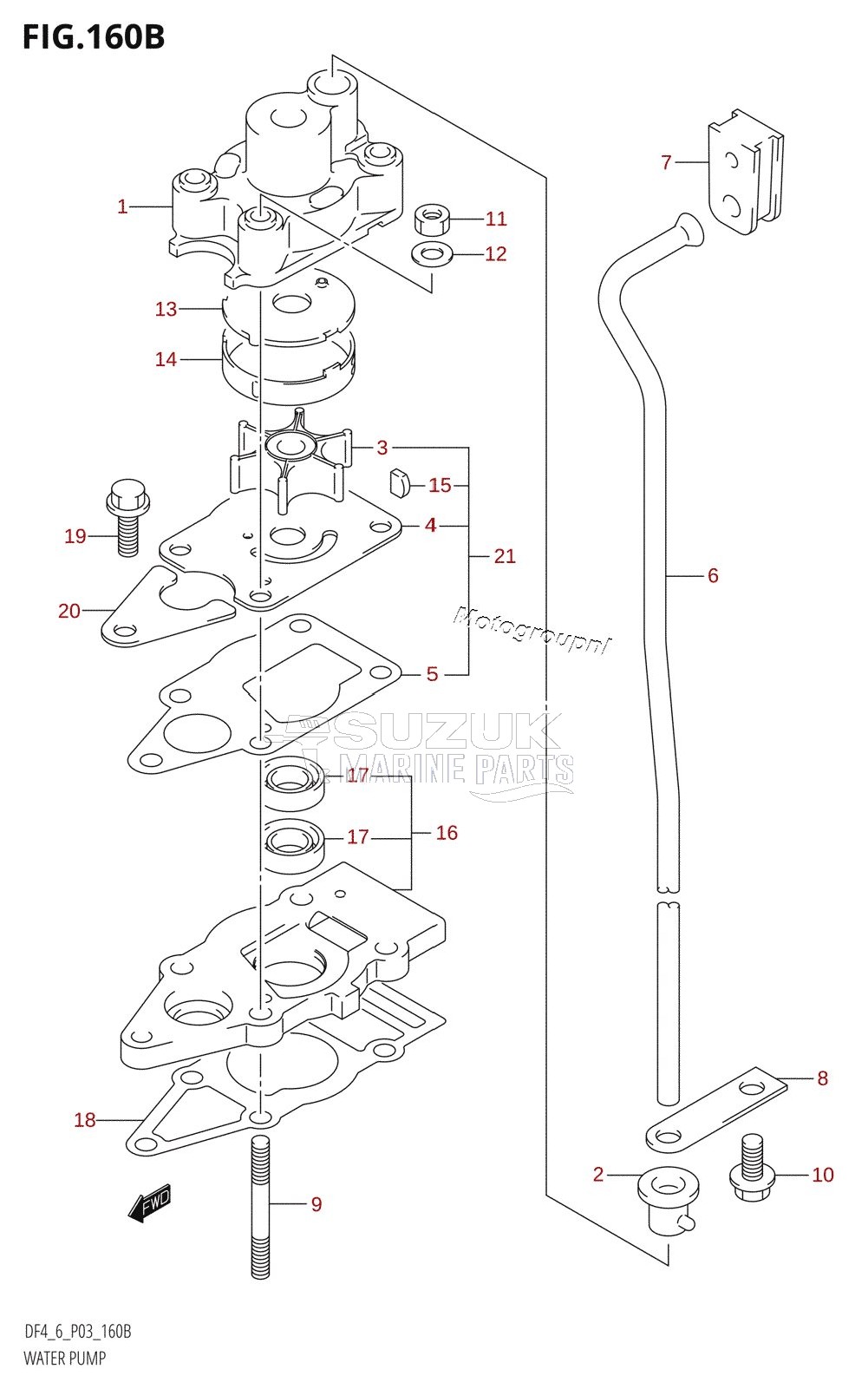 WATER PUMP (K5,K6,K7,K8,K9,K10,011)