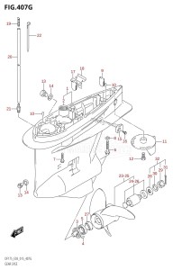 DF150Z From 15002Z-510001 (E03)  2015 drawing GEAR CASE (DF175Z:E03)