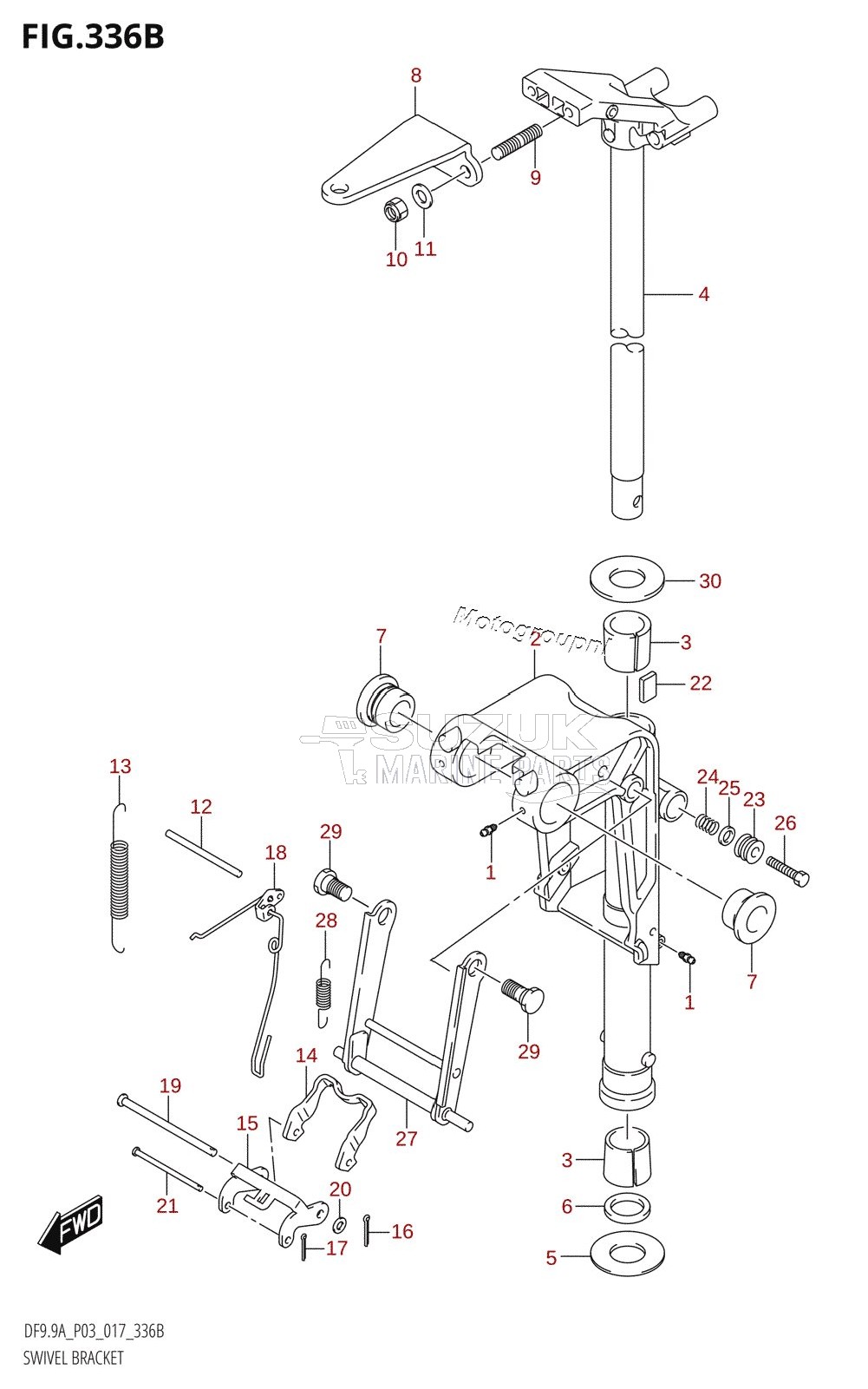 SWIVEL BRACKET (DF8AR:P03)