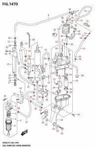 DF200 From 20002F-340001 (E01 E40)  2023 drawing FUEL PUMP /​ FUEL VAPOR SEPARATOR (E03:DF250ST:(020,021))