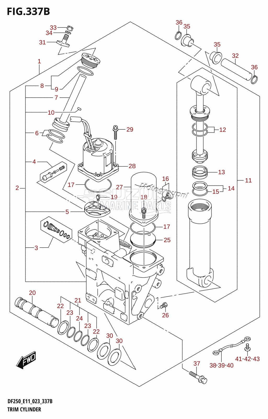 TRIM CYLINDER (X-TRANSOM,XX-TRANSOM)