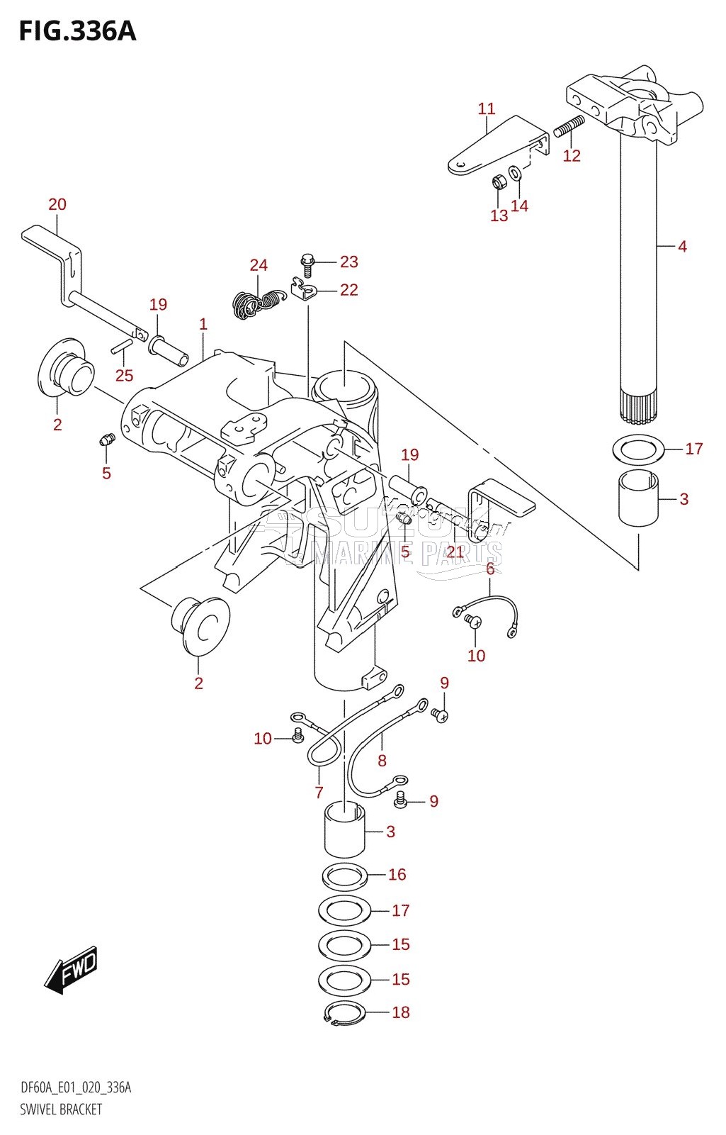 SWIVEL BRACKET (DF40A:E01,DF50A:E01)