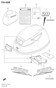 DF15A From 01504F-310001 (P01)  2013 drawing ENGINE COVER (DF20A:P01)