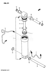 DT200 From 20001-601001 till 602076 ()  1986 drawing TILT CYLINDER