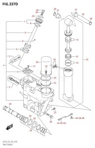 DF225Z From 22503Z-610001 (E01 E40)  2016 drawing TRIM CYLINDER (DF200Z:E40)