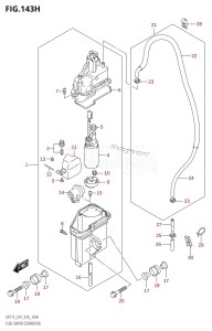 DF175ZG From 17502Z-610001 (E01 E40)  2016 drawing FUEL VAPOR SEPARATOR (DF150ZG:E40)