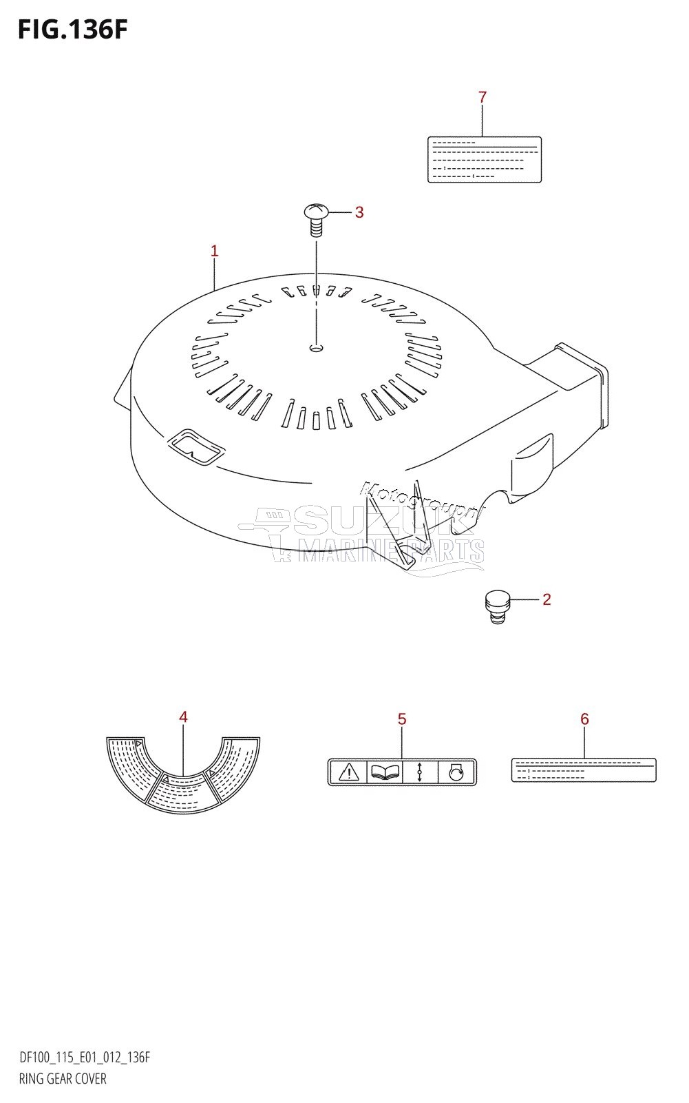 RING GEAR COVER (DF115Z:E40)