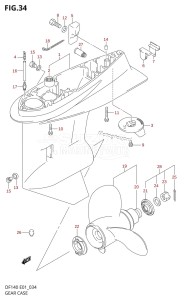 DF140 From 14002Z-110001 (E01 E40)  2011 drawing GEAR CASE