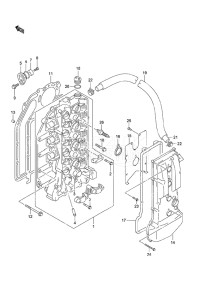 Outboard DF 140A drawing Cylinder Head