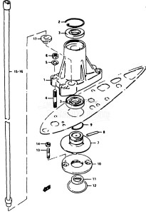 DT3.5 From F-10001 ()  1985 drawing WATER PUMP