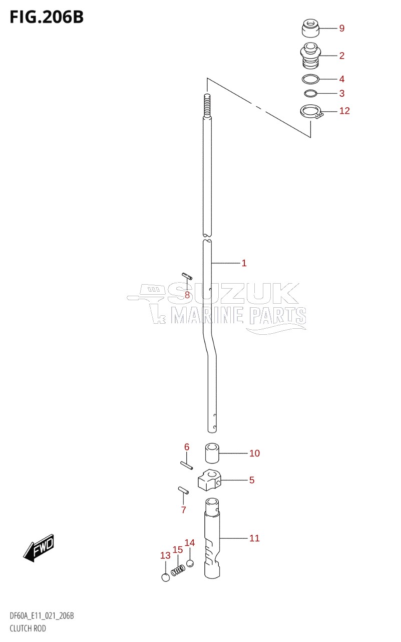 CLUTCH ROD ((DF40A,DF50A,DF60A):E03)