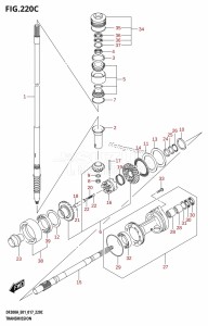 DF200A From 20003F-710001 (E01 E40)  2017 drawing TRANSMISSION (DF200AZ:E01)