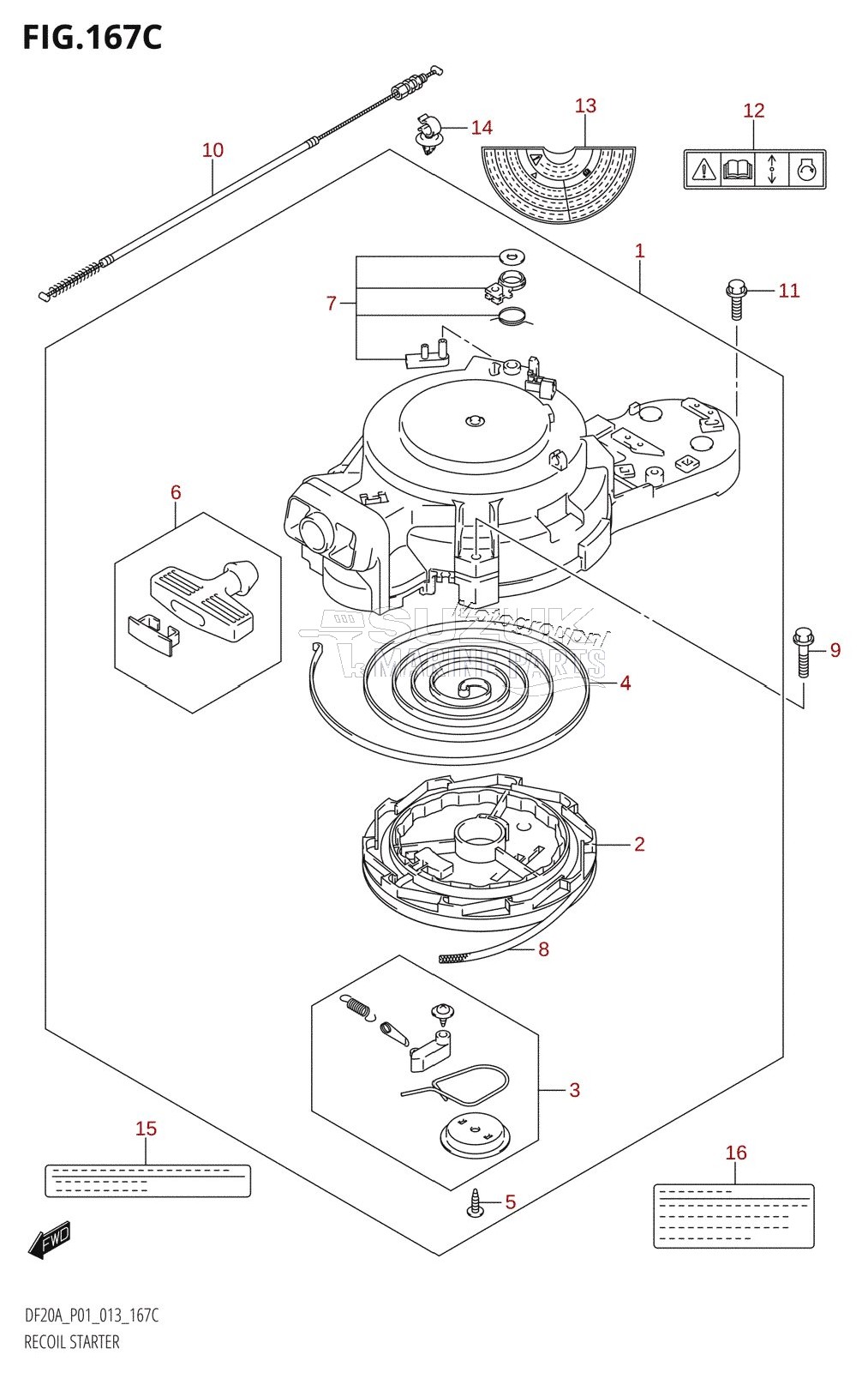 RECOIL STARTER (DF15A:P01)