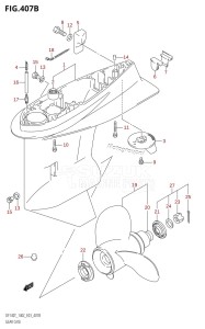 DF140 From 14001F-680001 (E03)  2006 drawing GEAR CASE (DF140Z)