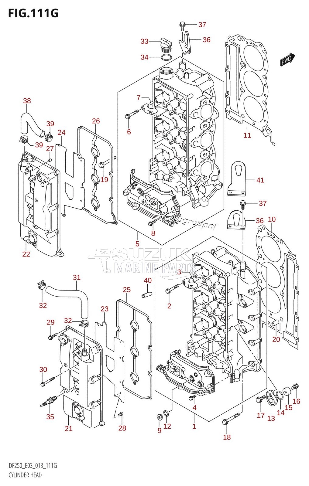 CYLINDER HEAD (DF250ST:E03)