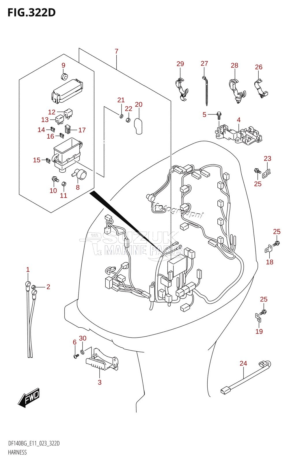 HARNESS ((DF140BG,DF140BZG):(022,023))