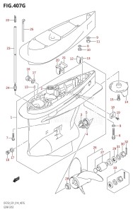 DF225T From 22503F-410001 (E01 E40)  2014 drawing GEAR CASE (DF225Z:E01)