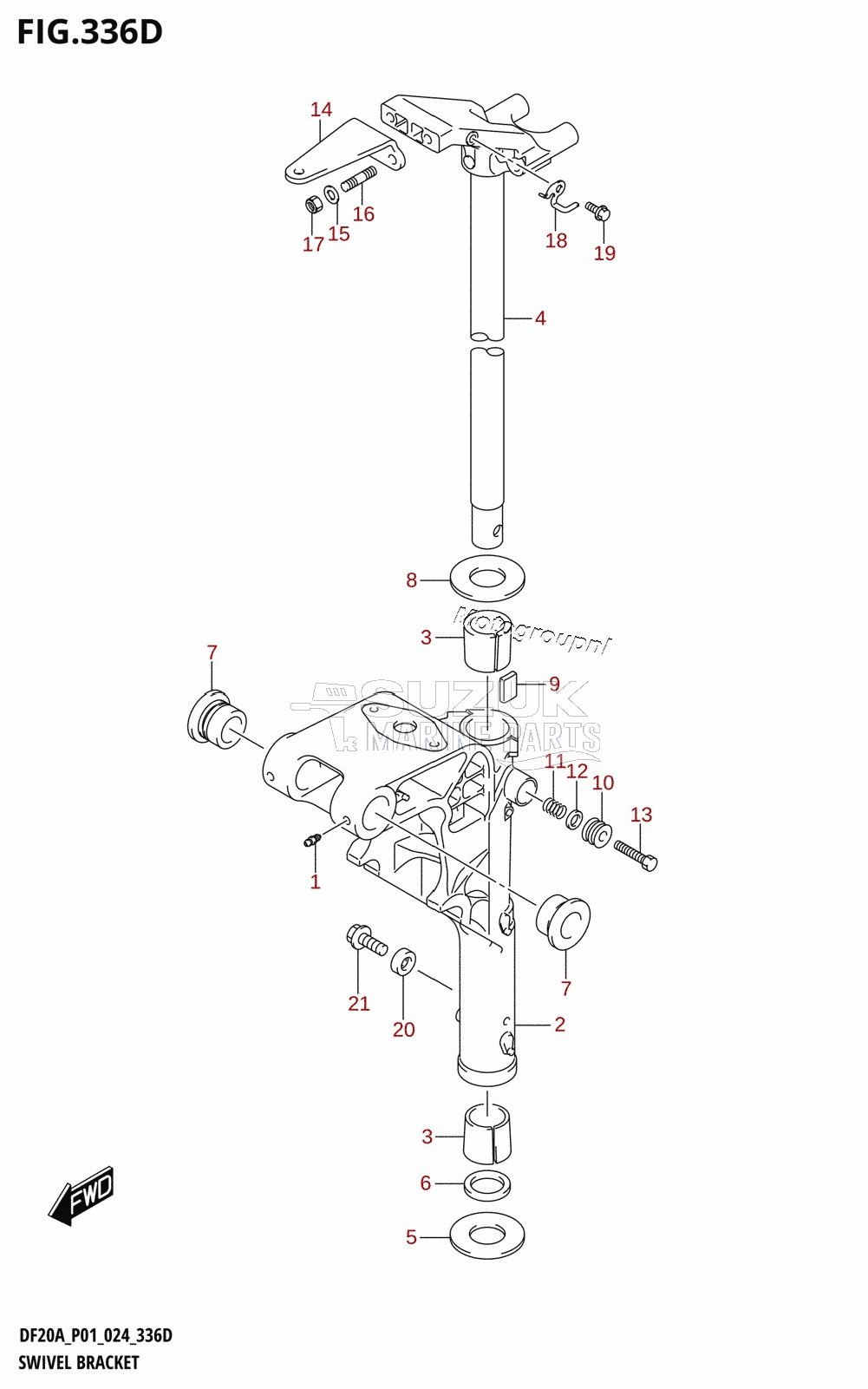 SWIVEL BRACKET (DF15AT,DF20AT)