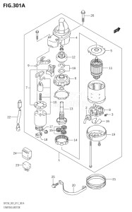 25003F-310001 (2013) 250hp E03-USA (DF250T) DF250 drawing STARTING MOTOR