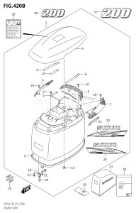 DF225Z From 22503Z-610001 (E03)  2016 drawing ENGINE COVER (DF200T:E03)