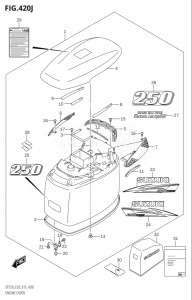 20002F-510001 (2005) 200hp E03-USA (DF200T  DF200Z) DF200 drawing ENGINE COVER (DF250T:E03)