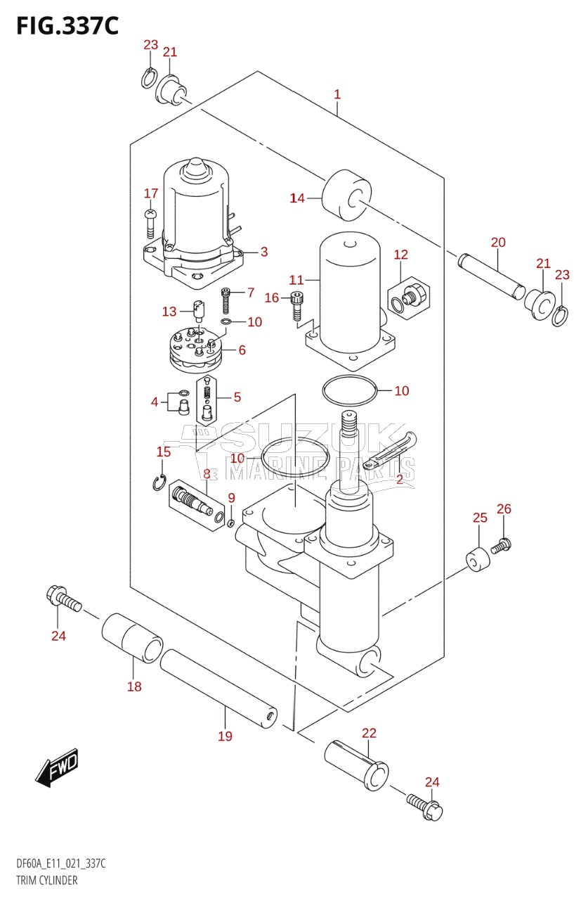 TRIM CYLINDER (SEE NOTE)