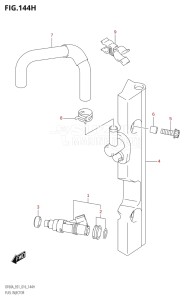 05003F-610001 (2016) 50hp E01-Gen. Export 1 (DF50A  DF50ATH) DF50A drawing FUEL INJECTOR (DF60A:E40)