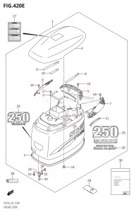 DF225Z From 22501Z-980001 (E01 E40)  2009 drawing ENGINE COVER (DF250T,DF250Z)