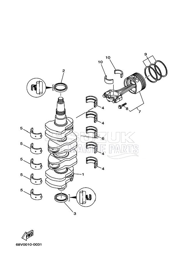 CRANKSHAFT--PISTON