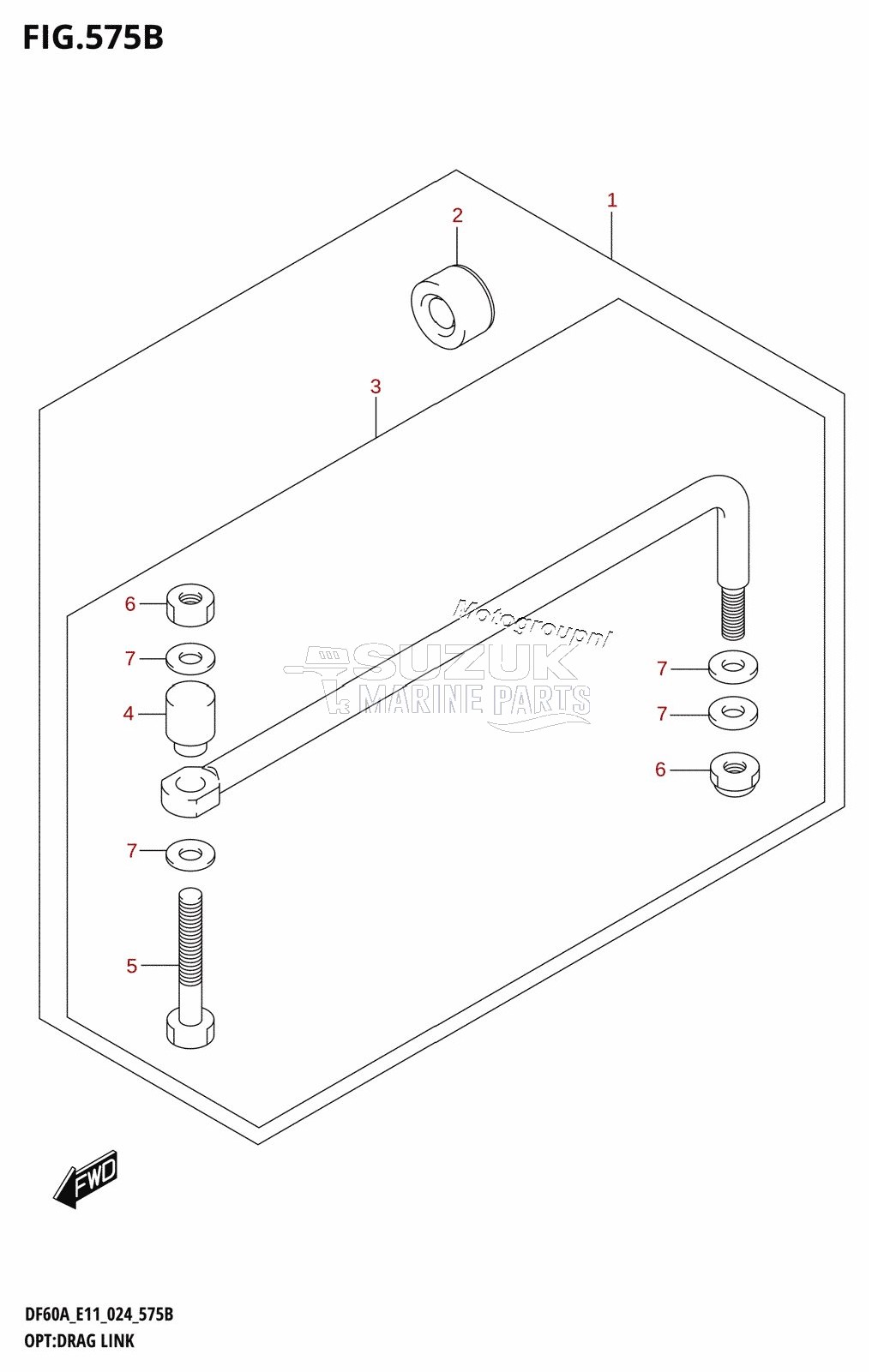 OPT:DRAG LINK (DF40AQH,DF40ATH,DF50ATH,DF60ATH,DF60AVTH)