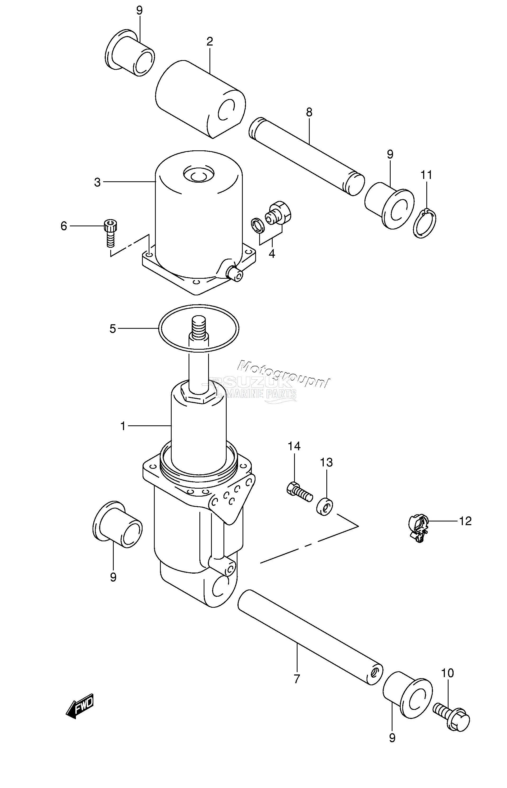 TRIM CYLINDER (DF115WT)