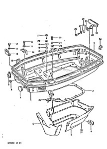 DT50 From 05003-401001 ()  1984 drawing LOWER COVER