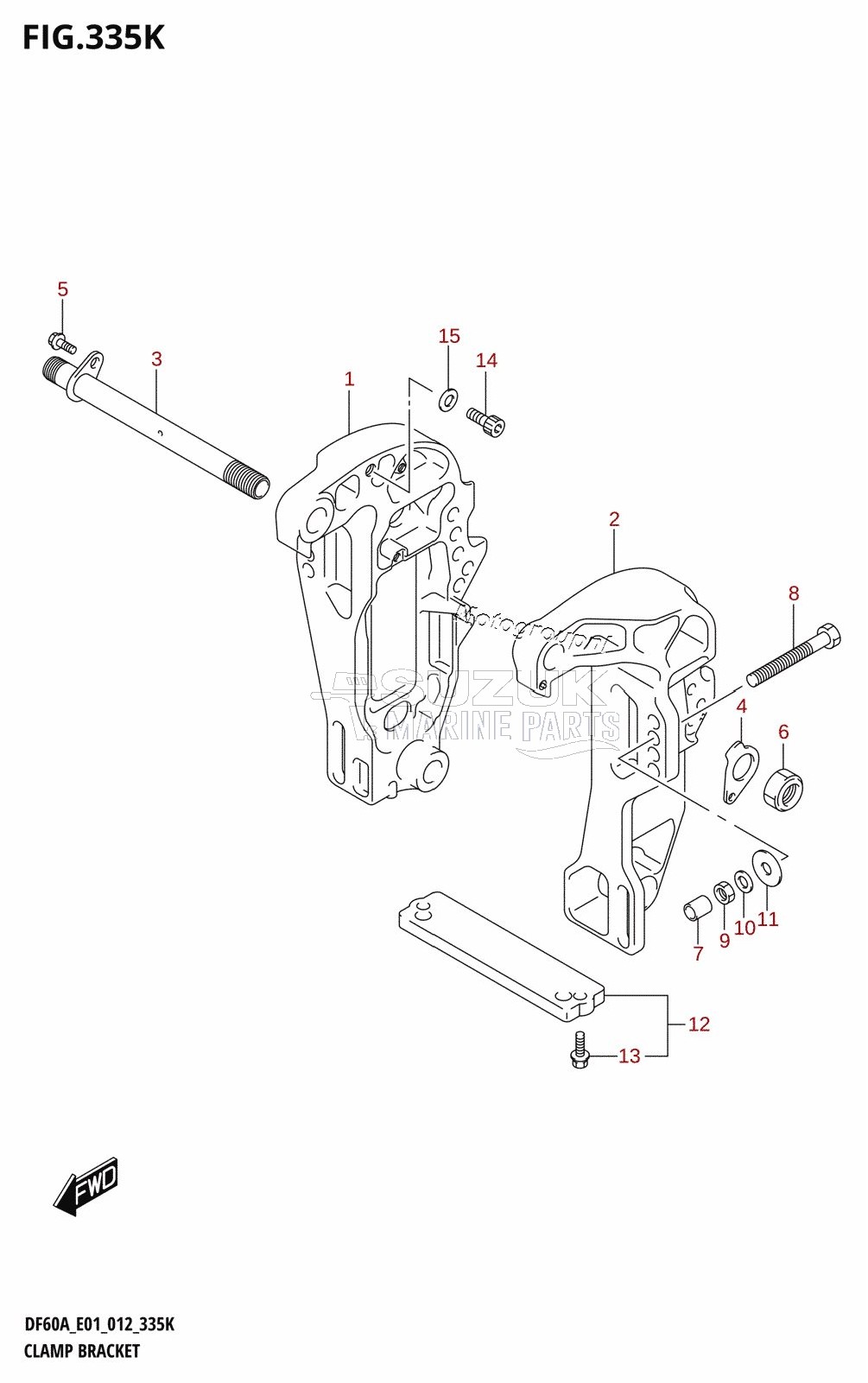 CLAMP BRACKET (DF60ATH:E01)