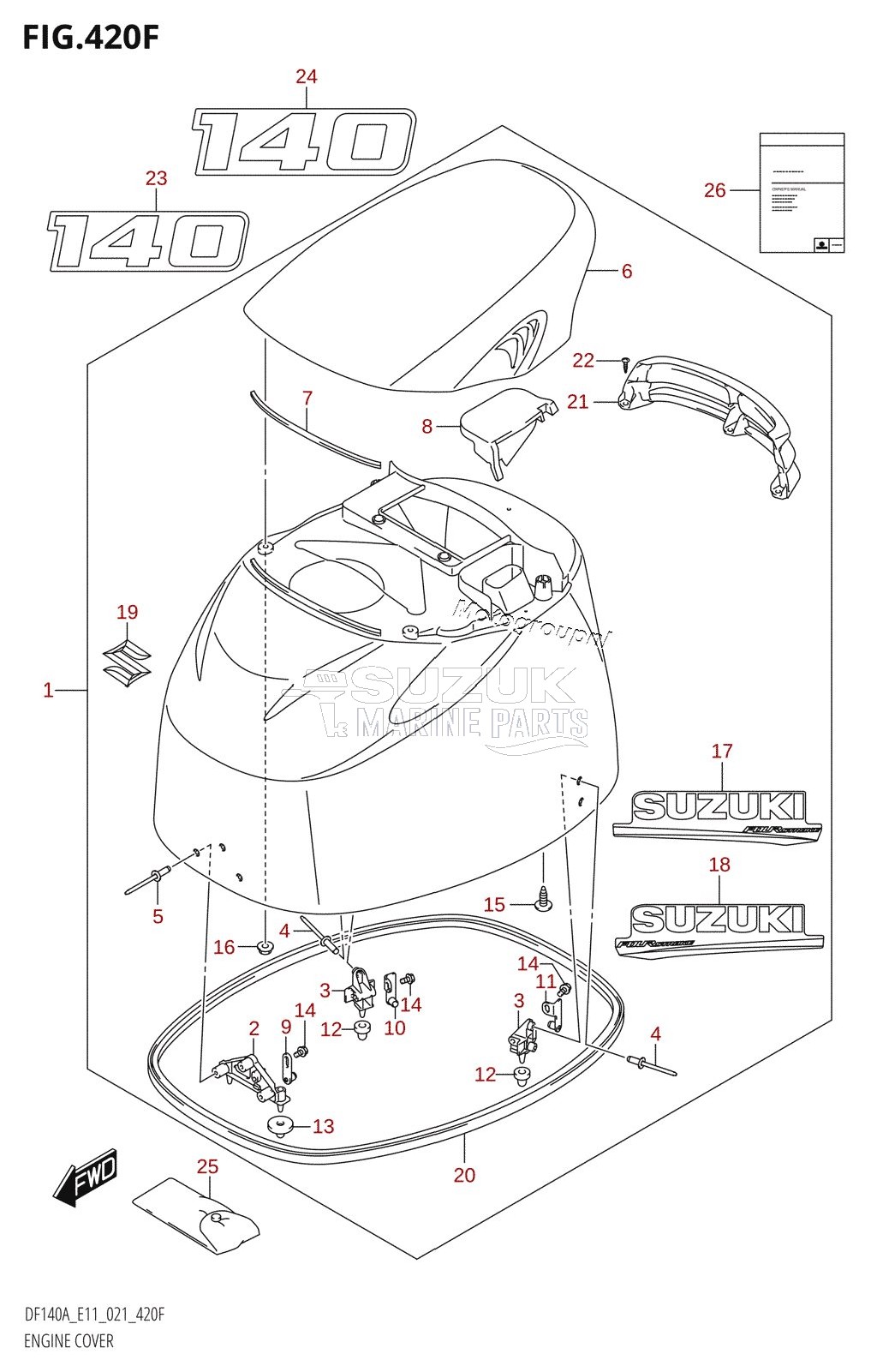 ENGINE COVER ((DF140AT,DF140AZ):020)