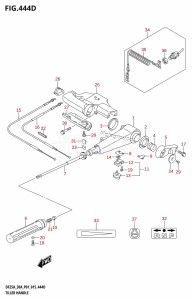 DF30A From 03003F-510001 (P01 P40)  2015 drawing TILLER HANDLE (DF30ATH:P01)