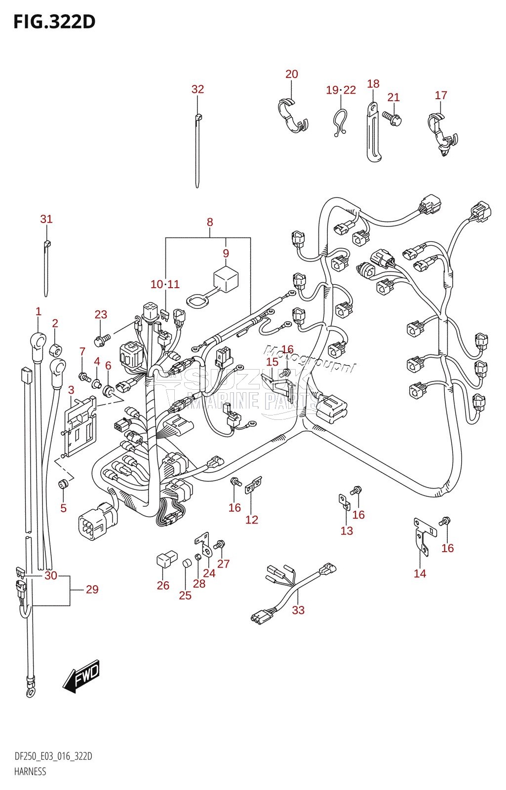 HARNESS (DF225Z:E03)